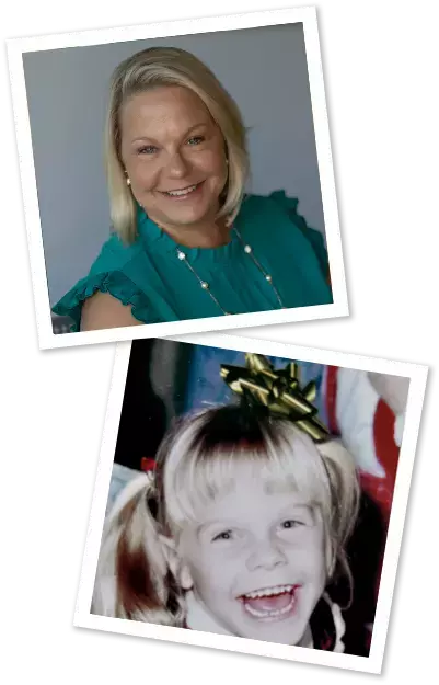 Dana Stone as child and current
