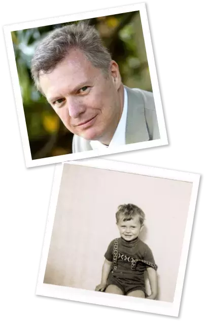 John Wilkens as child and current